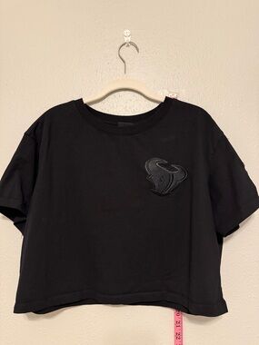PRD Standard Black Crop Top - Luxury Athletic-Houston Texans